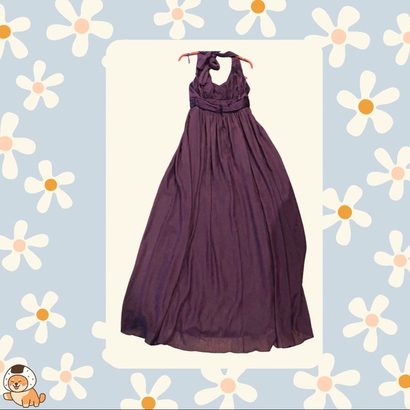 BCBGeneration Formal Purple Halter Empire Maxi Dress - Picture 4 of 16